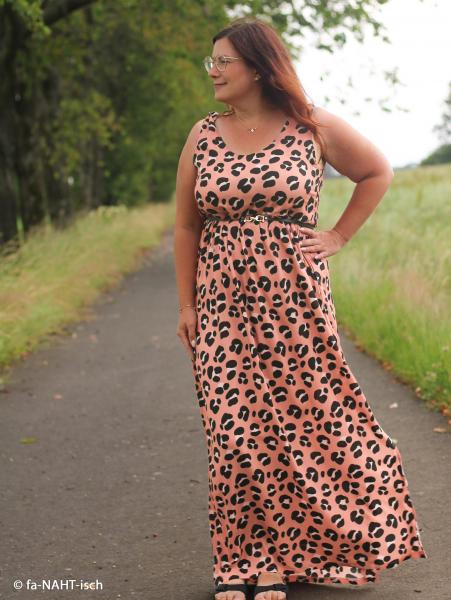 Viskose Animalprint Erdtöne/Schwarz Leo by Swafing